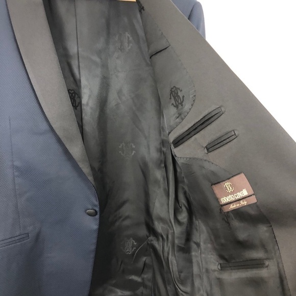 Roberto Cavalli Blue Slim Fit Suit Jacket 46 R - Picture 8 of 11